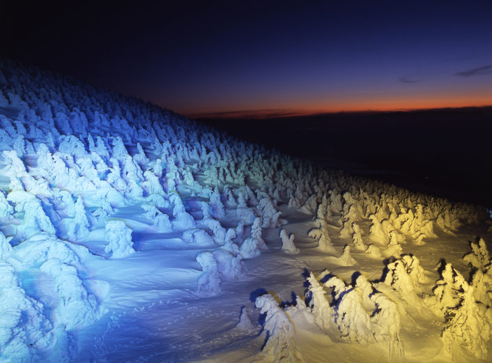 世界に誇るスノーモンスター”樹氷”ライトアップは２月２８日まで！
